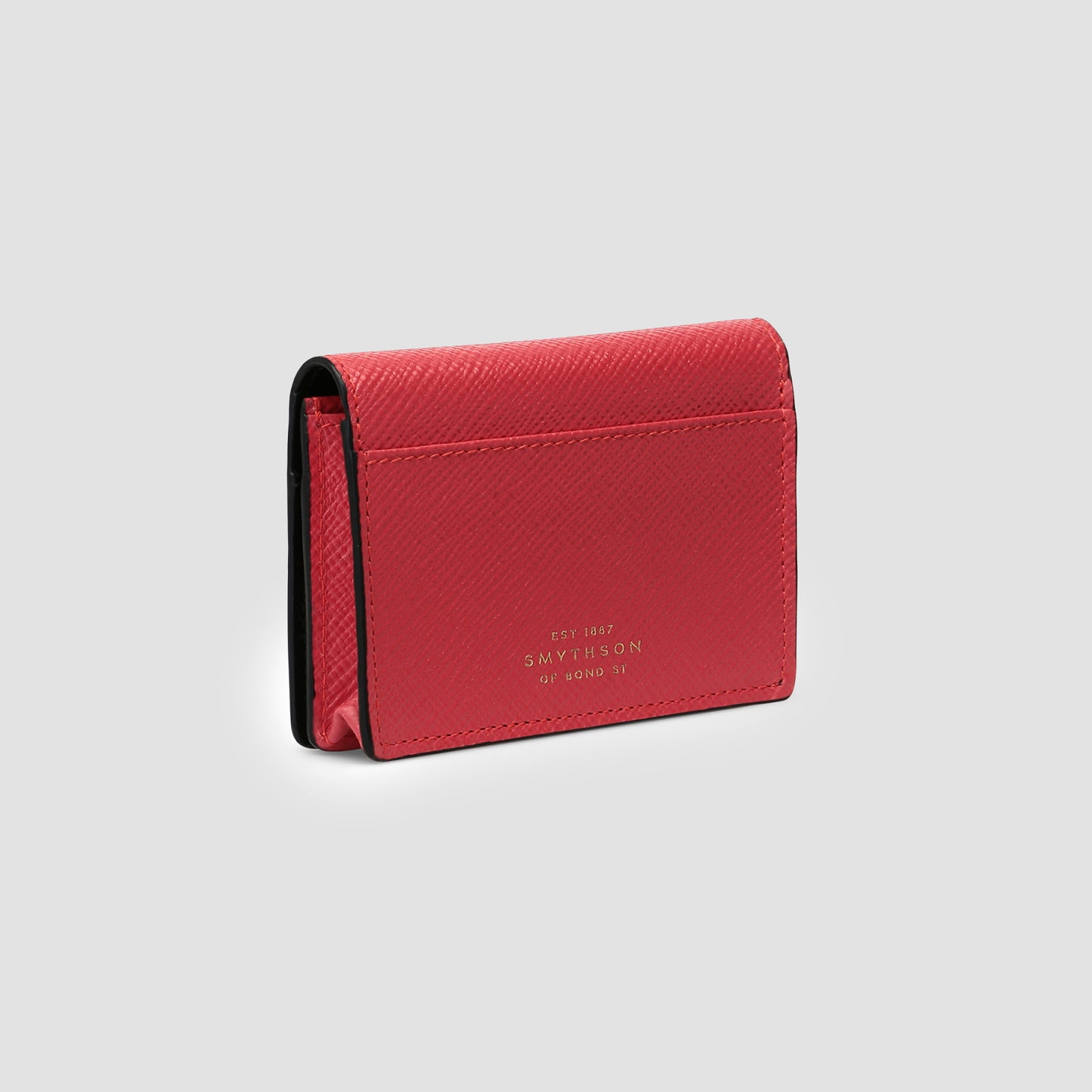 Folded Card Case with Snap Closure in Panama Scarlet Red