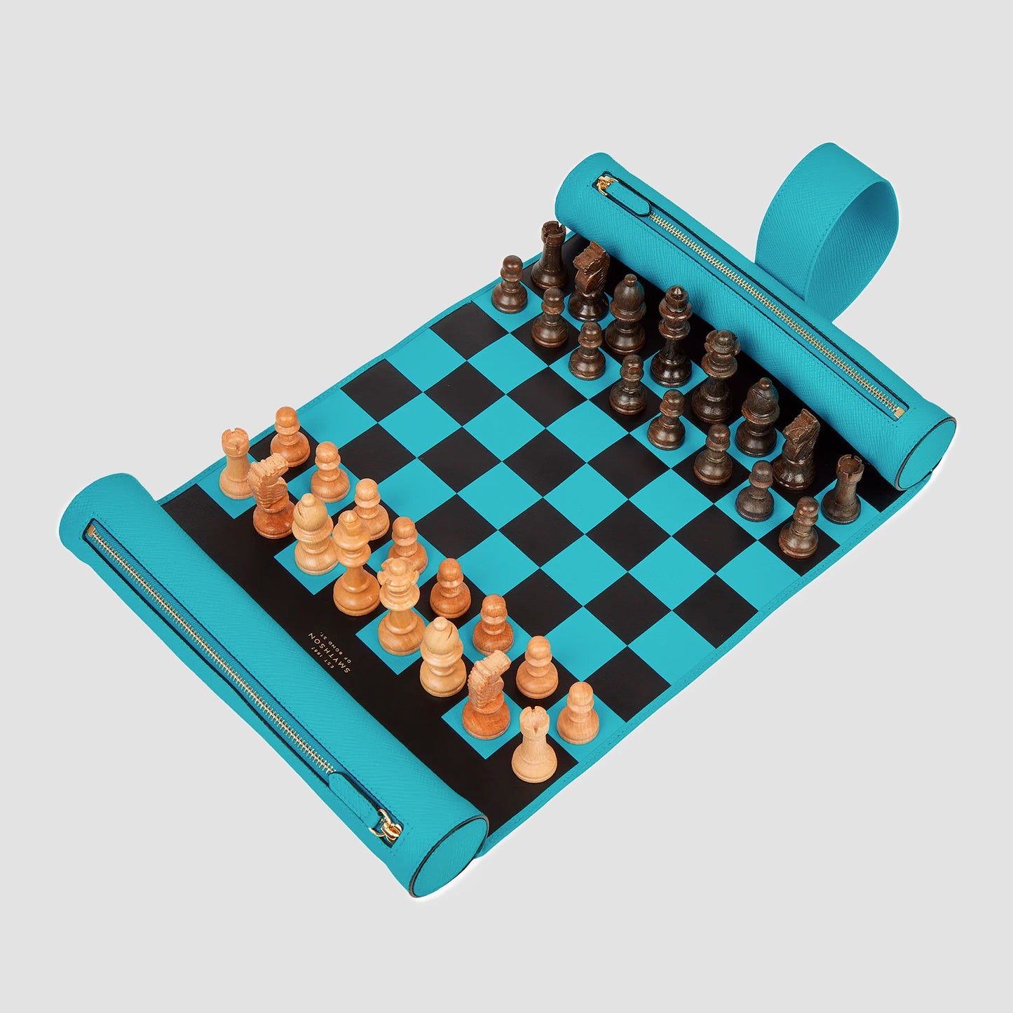 Chess Roll in Panama Bright Turquoise