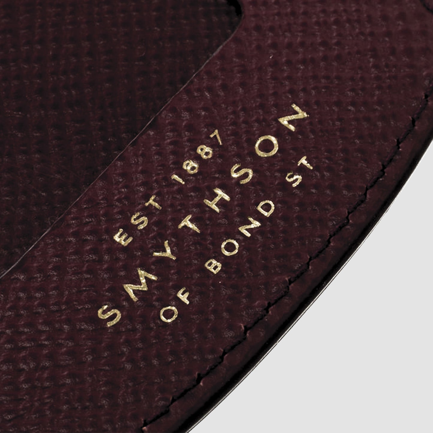 Smythson Panama Luggage Label Cherry