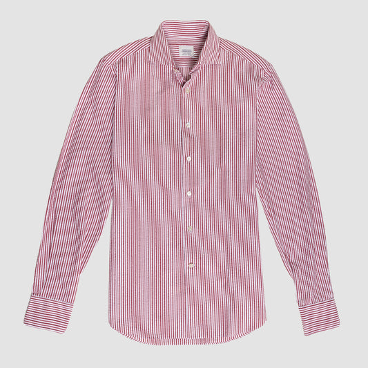 AG per SD Seersucker Stripe Sport Shirt  Red/White