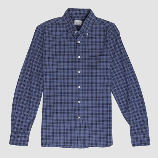 AG per SD Flannel Medium Check Sport Shirt BD 6348 BR3 Blue