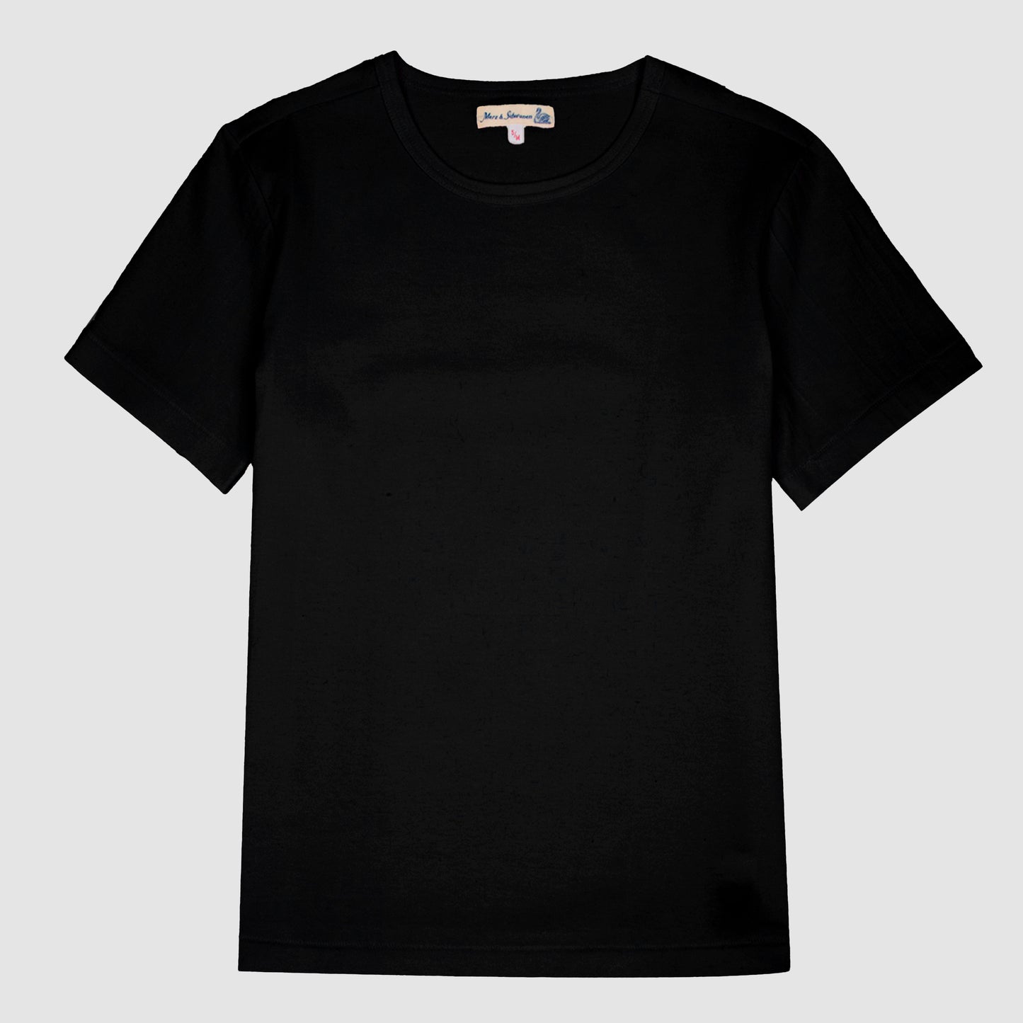 215 Loopwheeled  Short Sleeve Crew Neck T-Shirt, Classic Fit 8.6oz Deep Black