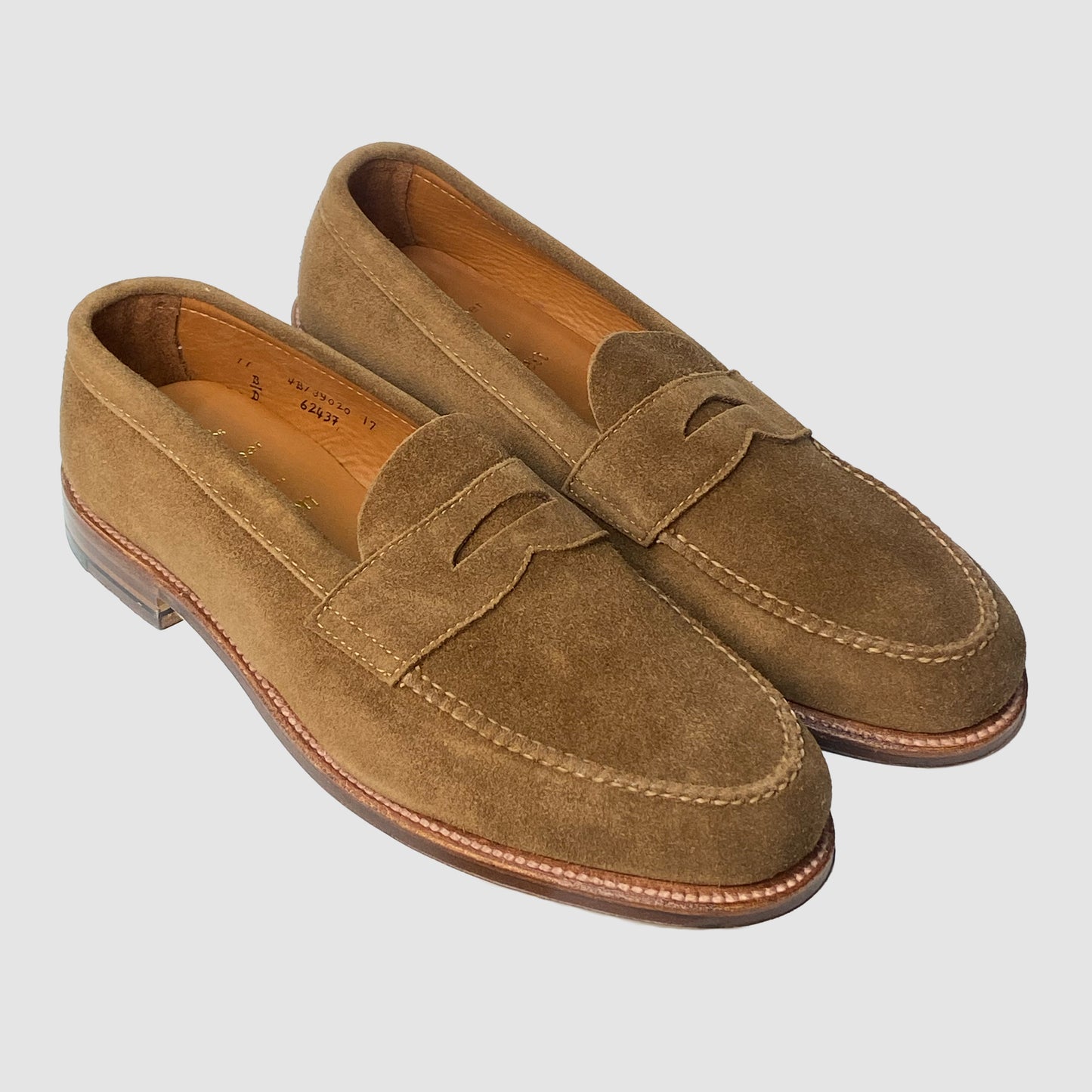 Alden Unlined Penny Loafer Snuff Suede