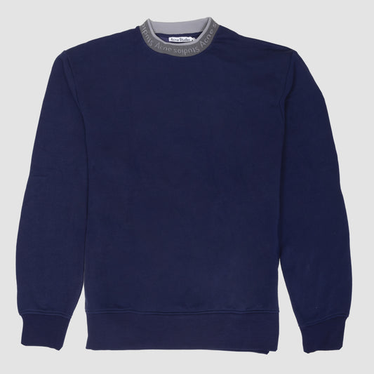 Logo Rib Sweatshirt Indigo Blue