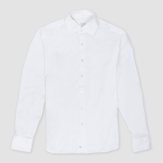 White Cotton Jersey - Regular Fit