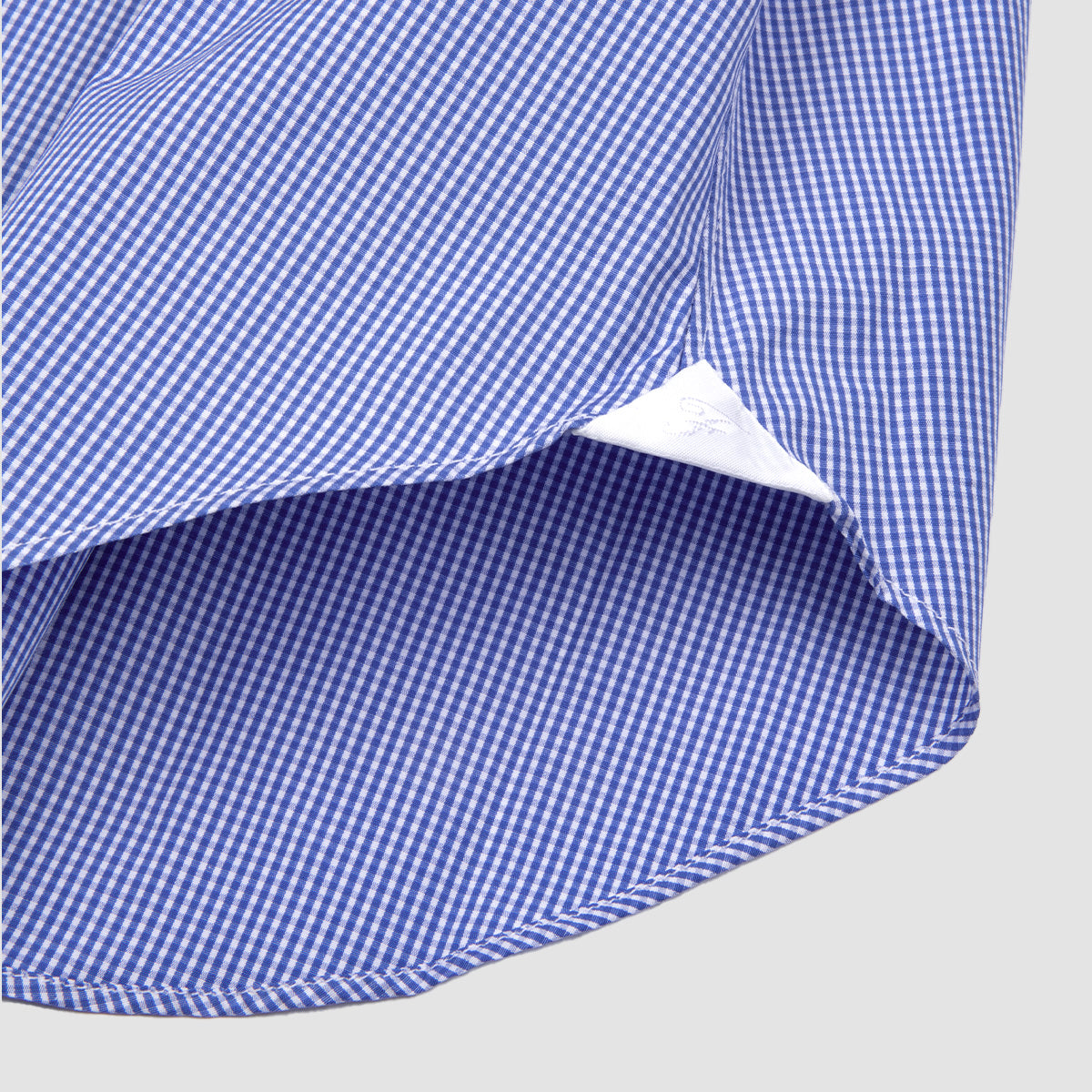 Micro Check Poplin  Napoli Fit - Blue/ White