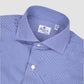 Micro Check Poplin  Napoli Fit - Blue/ White