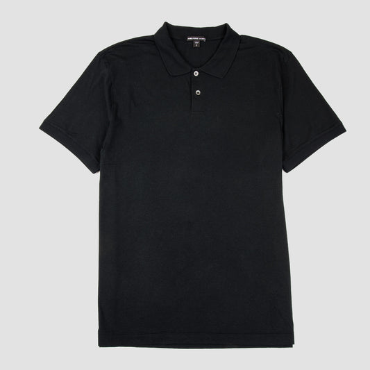 Luxe Lotus Jersey Polo Black