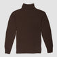 SEAMLESS TURTLENECK Wool & Cashmere sweater - Dark Brown