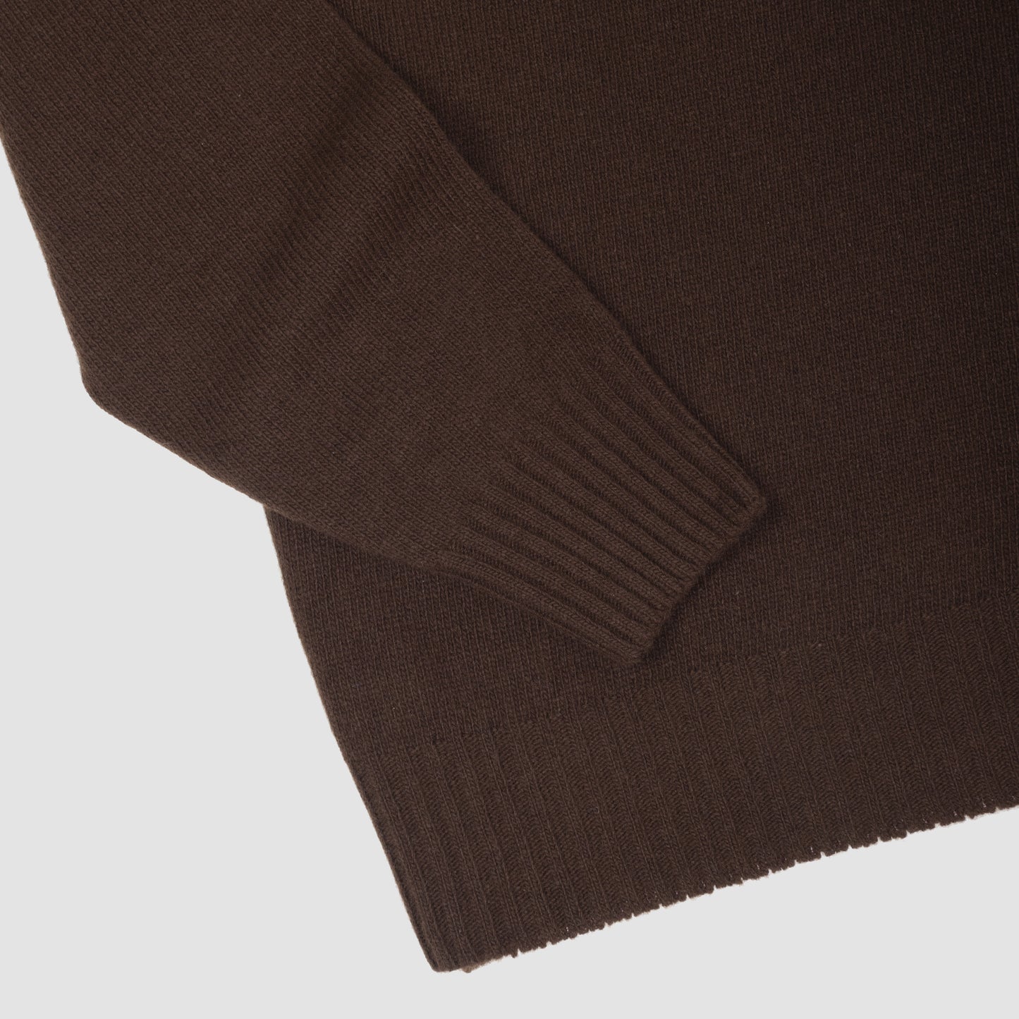 SEAMLESS TURTLENECK Wool & Cashmere sweater - Dark Brown