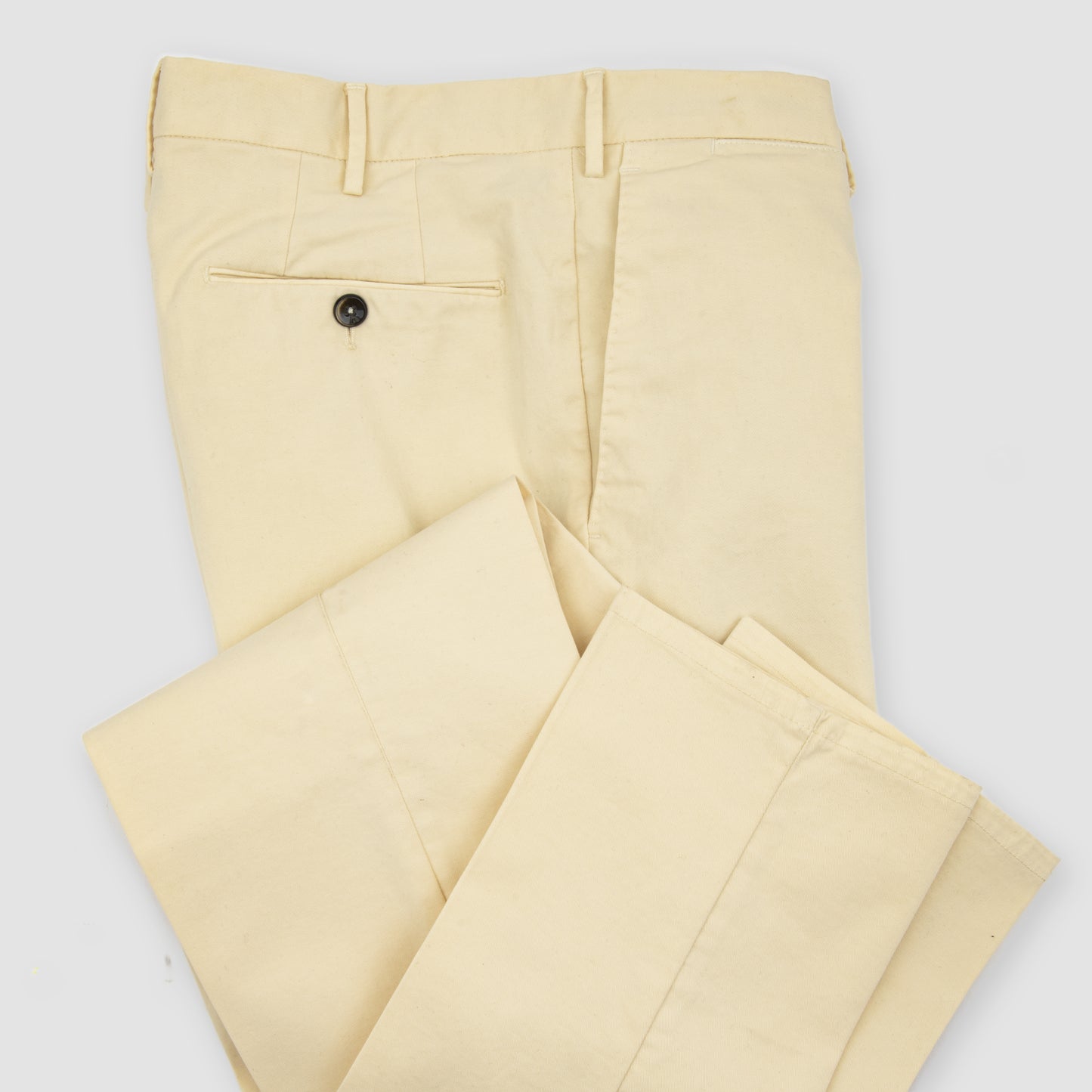 Stretch Batavia Supper Slim Chino Trouser - Off White