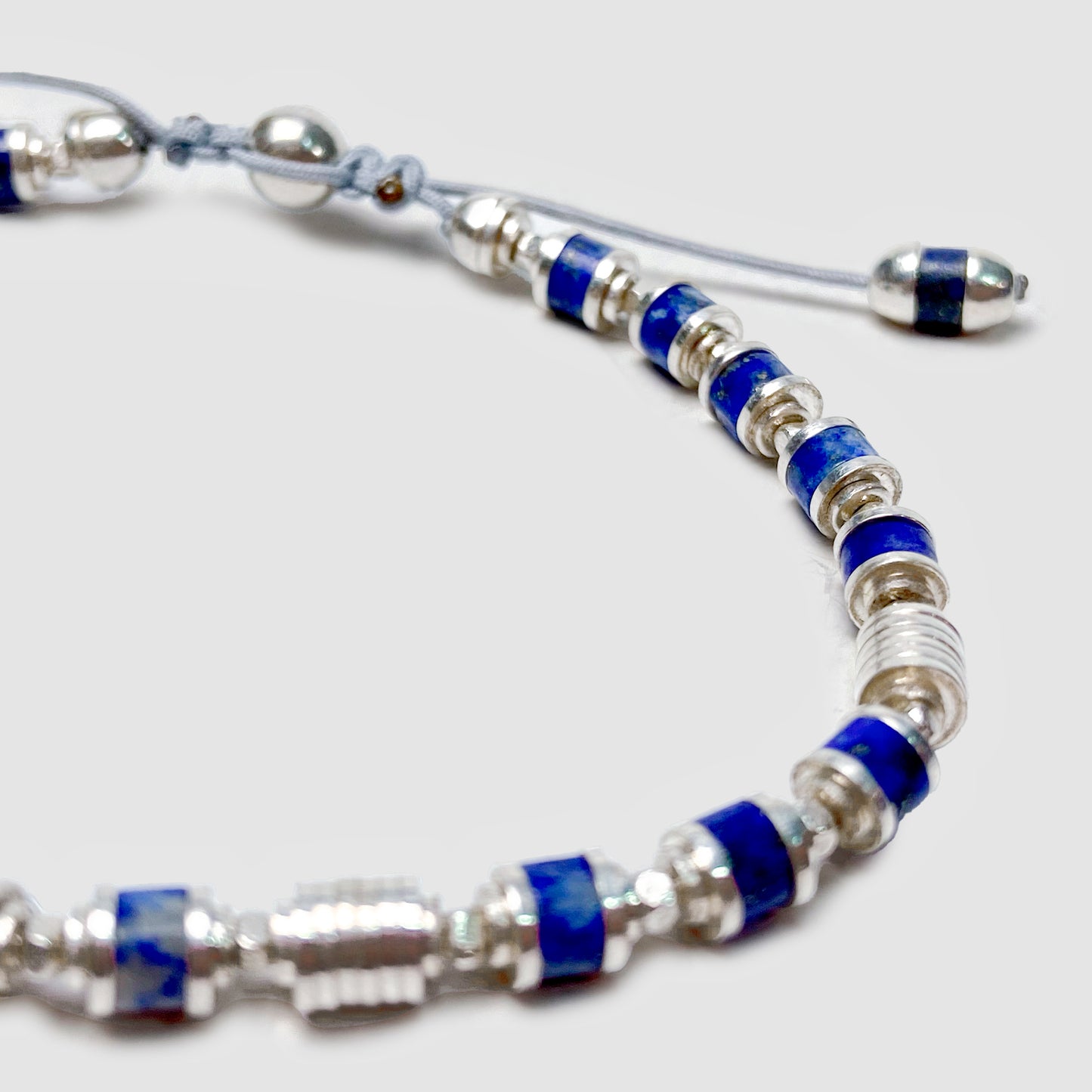 Saguaro Bracelet in Lapis Gemstone and Silver