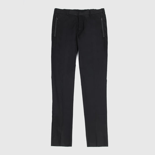 Stretch Tech Cotton Elastane Trouser - Black