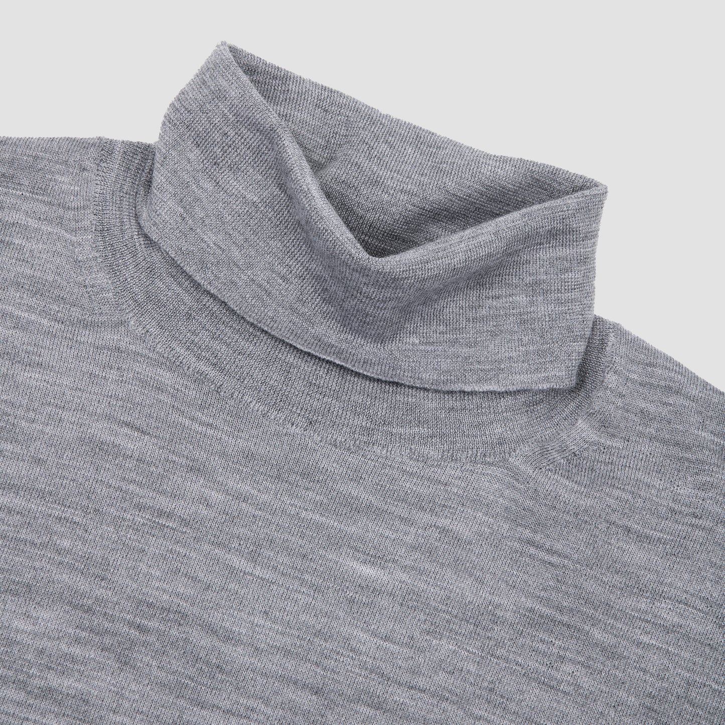 Wool Rollneck Sweater - Light Grey