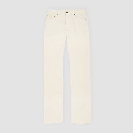 5 Pocket Trousers Cotton Cashmere Stretch Drill - Y012 Cream