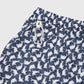 Madeira Printed Swim Trunk Seals Navy