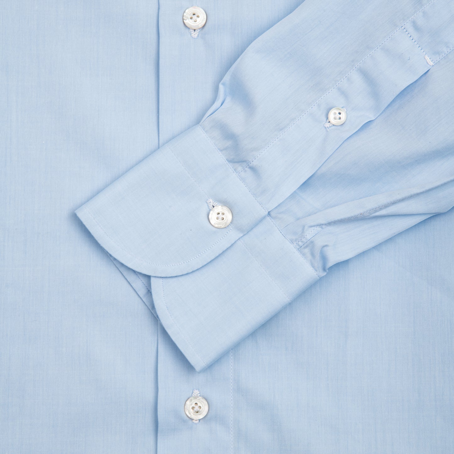 Blue Poplin Eduardo Spread Collar, Napoli Fit 170/2 Dress Shirt