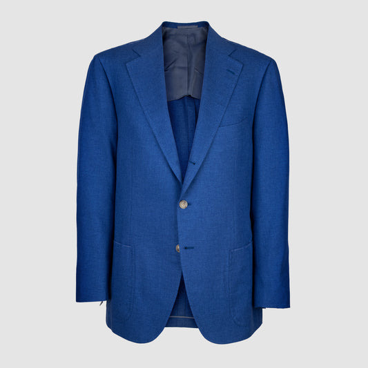 Solid Royal Blue Cashmere and Silk Jacket