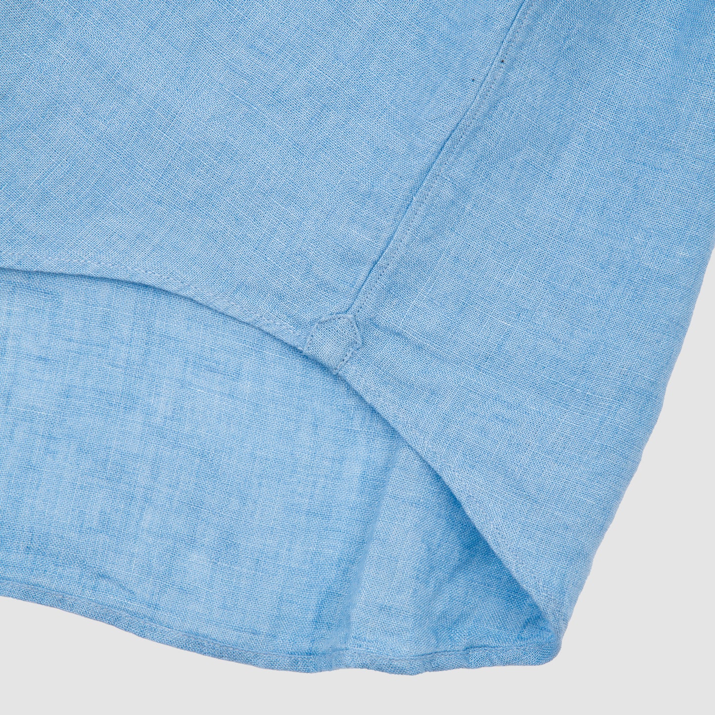 Solid Linen Shirt Air Force Blue