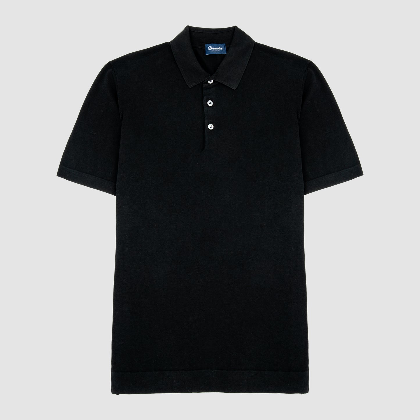 Ice Cotton Knit Polo Black