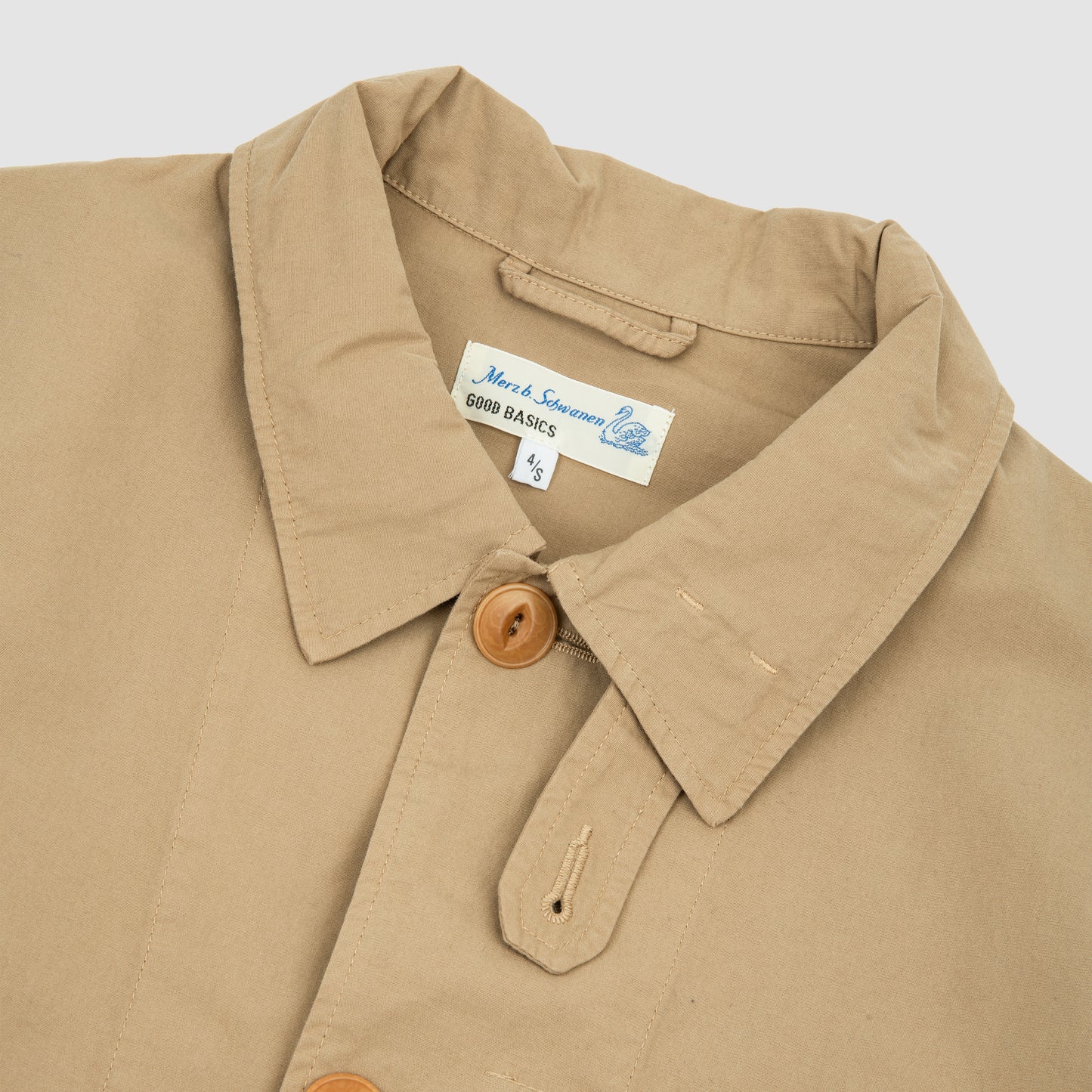 Organic Cotton Poplin Relaxed Fit Jacket - Khaki