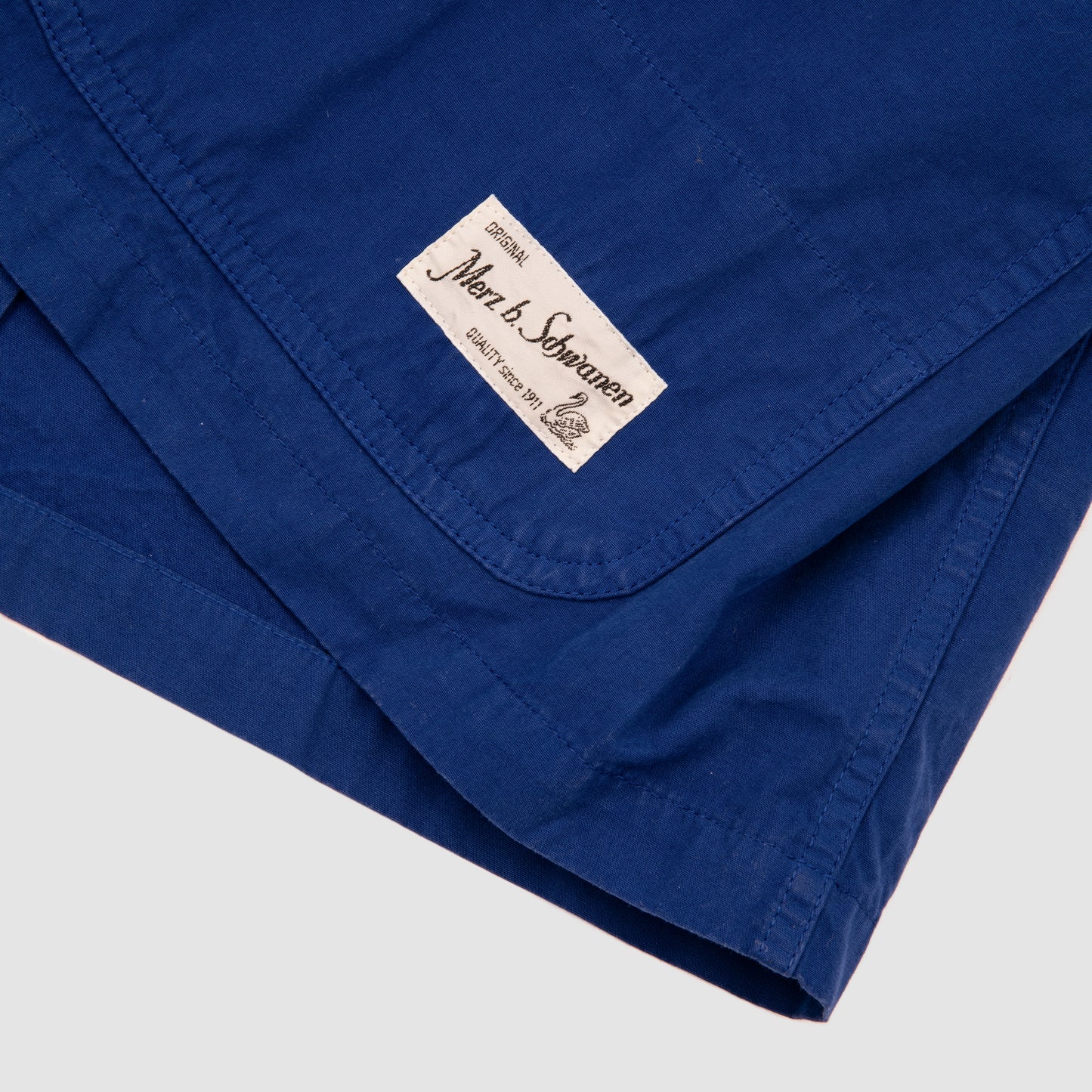 Organic Cotton Poplin Relaxed Fit Jacket - Vintage Blue