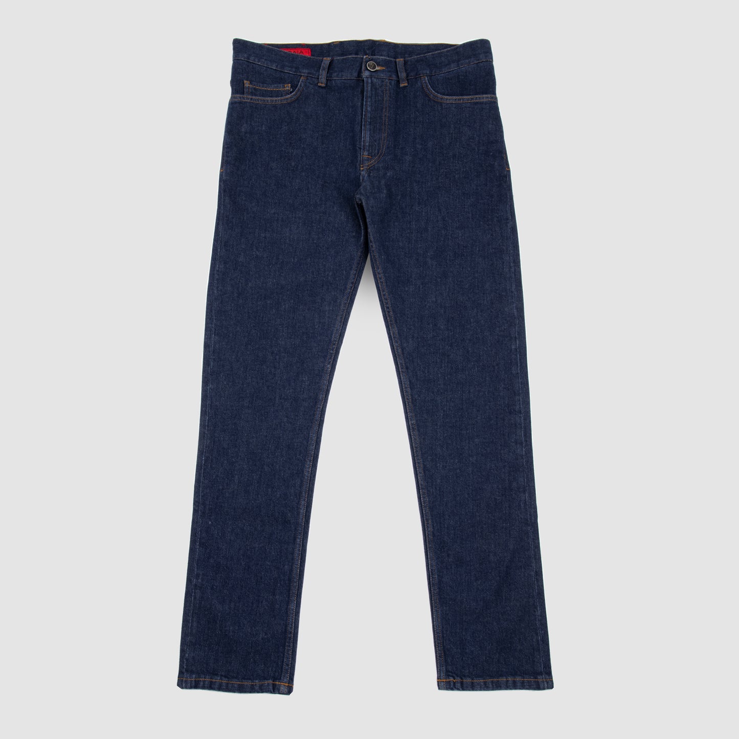 Denim Jeans Slim Straight Fit Dark Blue