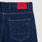 Denim Jeans Slim Straight Fit Dark Blue