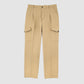 Cotton and Cashmere Santorial Cargo Trousers Khaki