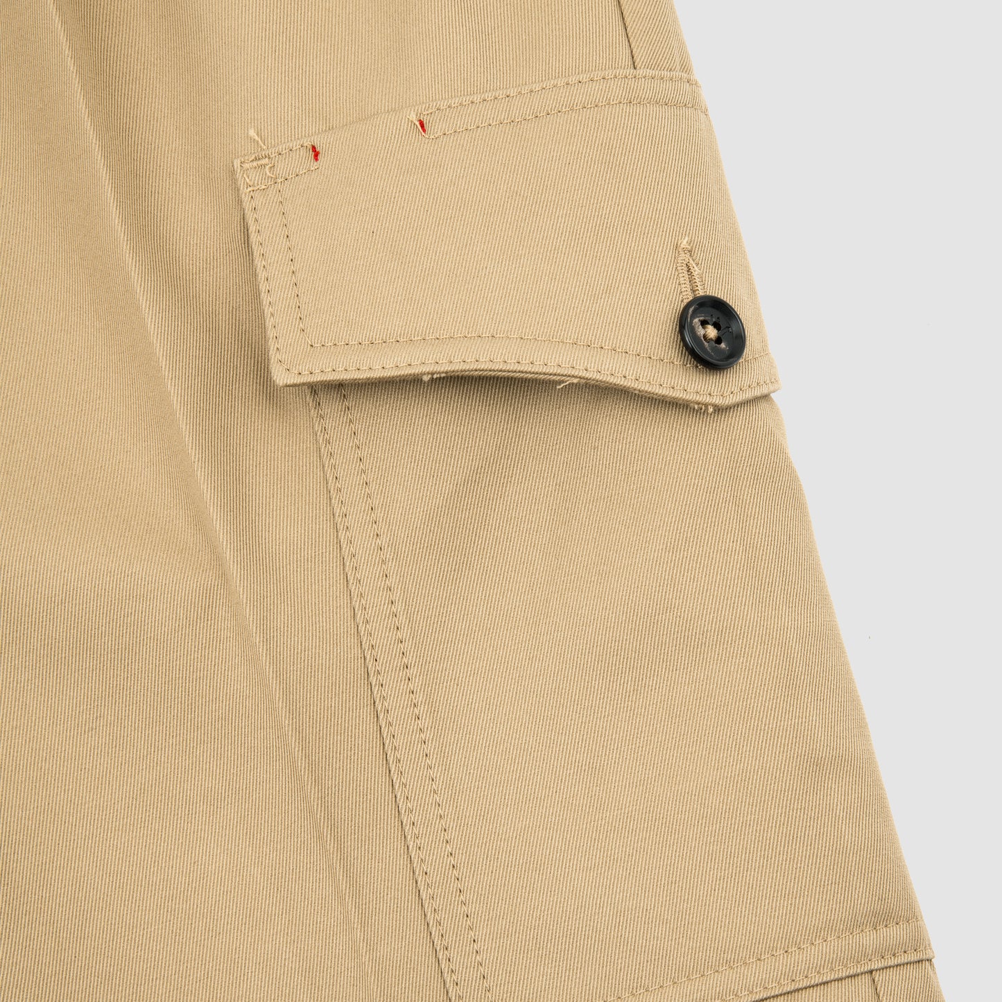 Cotton and Cashmere Santorial Cargo Trousers Khaki