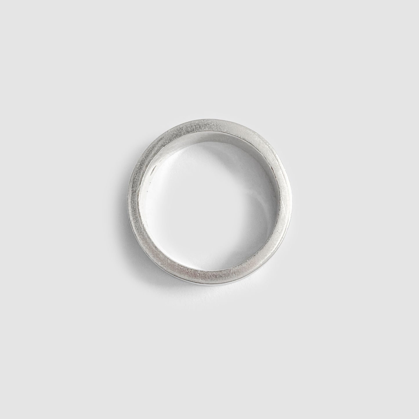 Inside-Outside, Matt Ring, .950 Silver, size 10