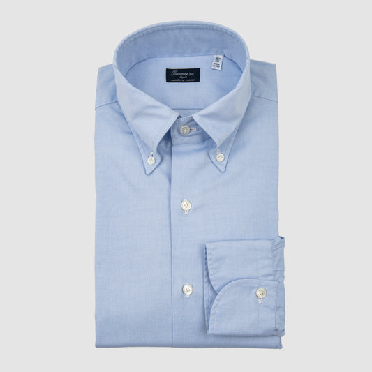 Blue Oxford Pinpoint, Lucio Button Down Collar, Napoli Fit Sportshirt