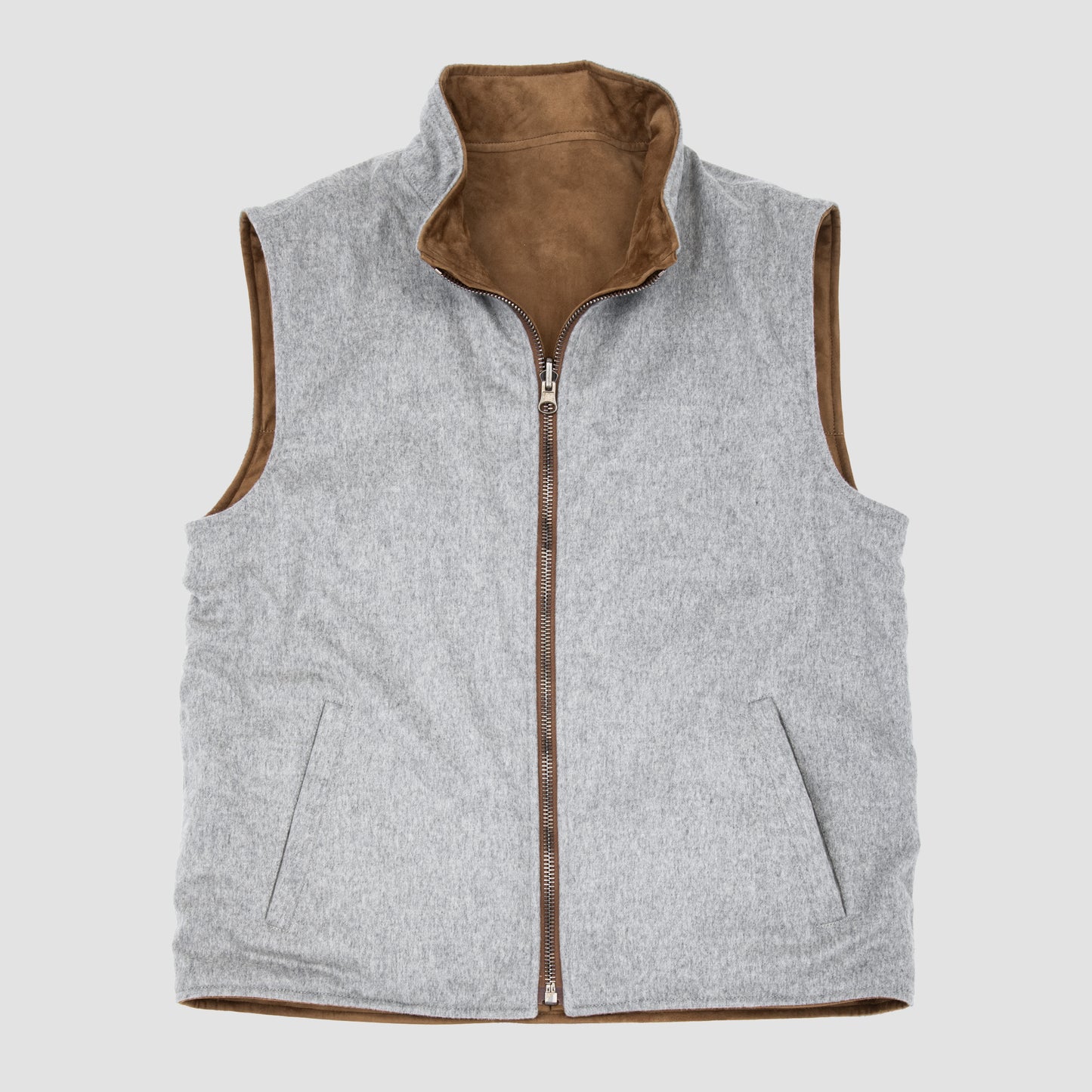 Suede & Cashmere Reversible Vest Hazel