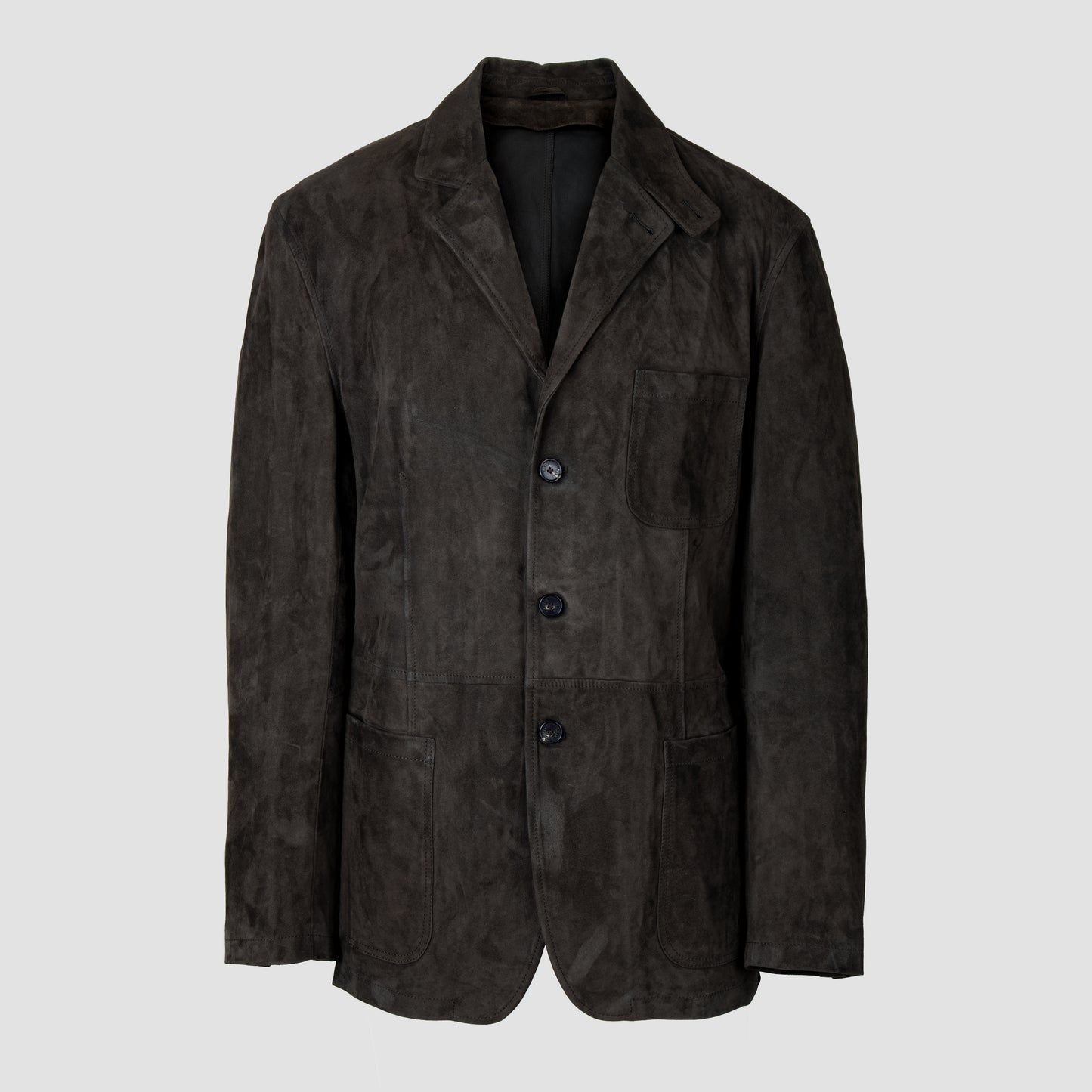 Suede Jacket Dark Brown