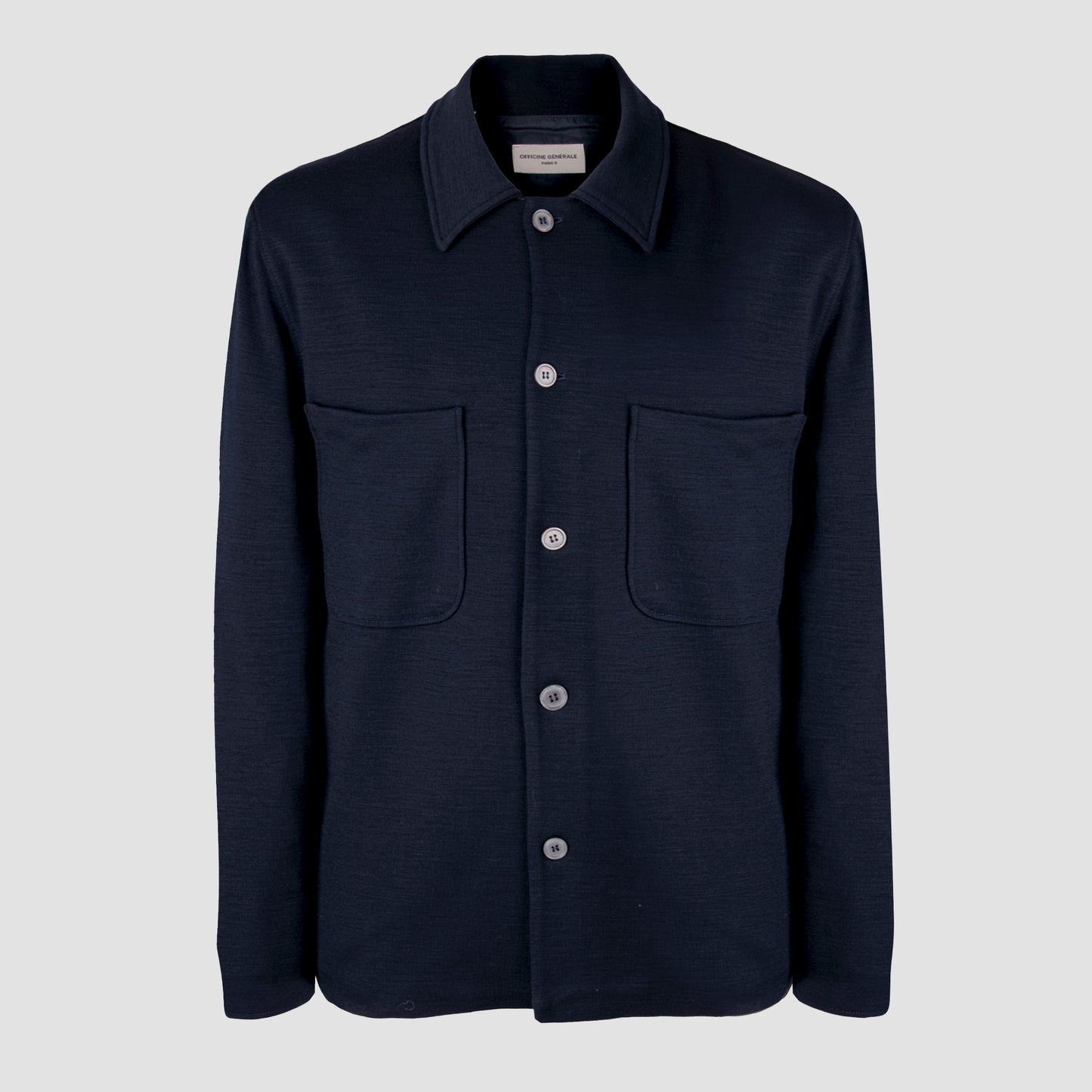 HARRISON OVERSHIRT Italia Jersey Cotton Wool Dark Navy