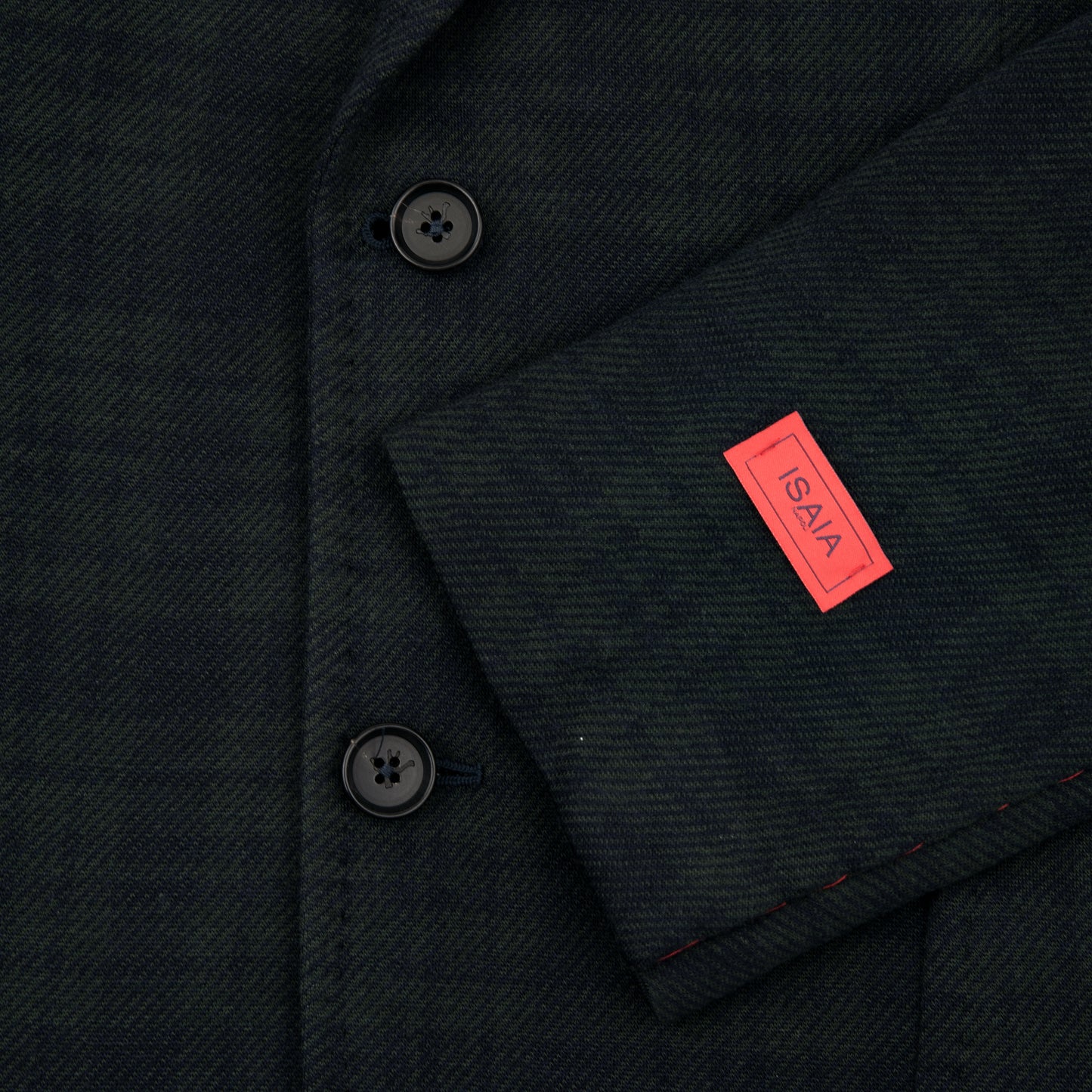 Capri Single Breasted Navy and Green Ovecheck Wool and Silk Jacket