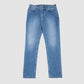 Denim Jeans Slim Straight Fit Light Blue