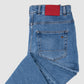 Denim Jeans Slim Straight Fit Light Blue