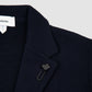 Wool Single Brested Knit Sportsjacket Navy