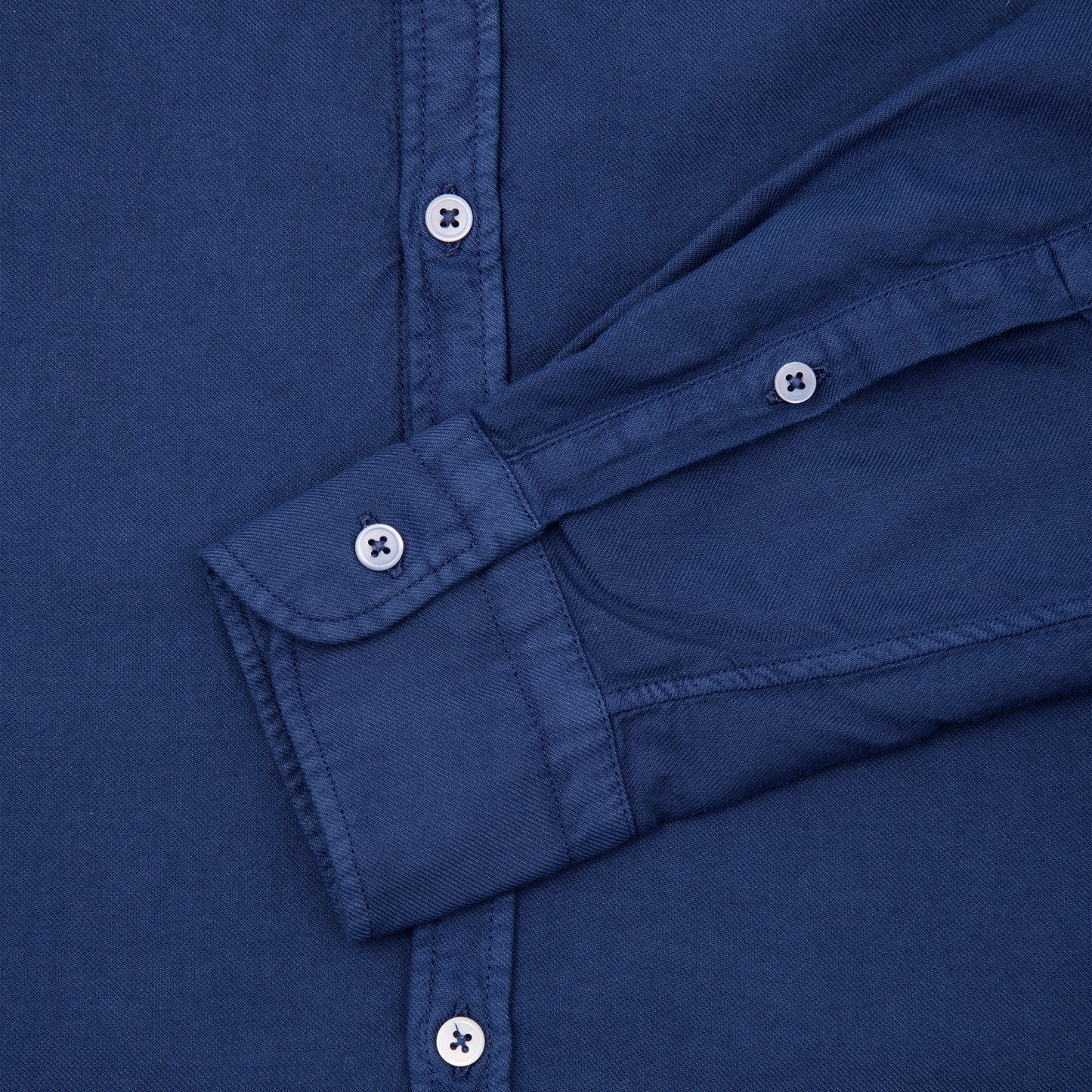 Viscose and Cotton Classic Shirt Blue