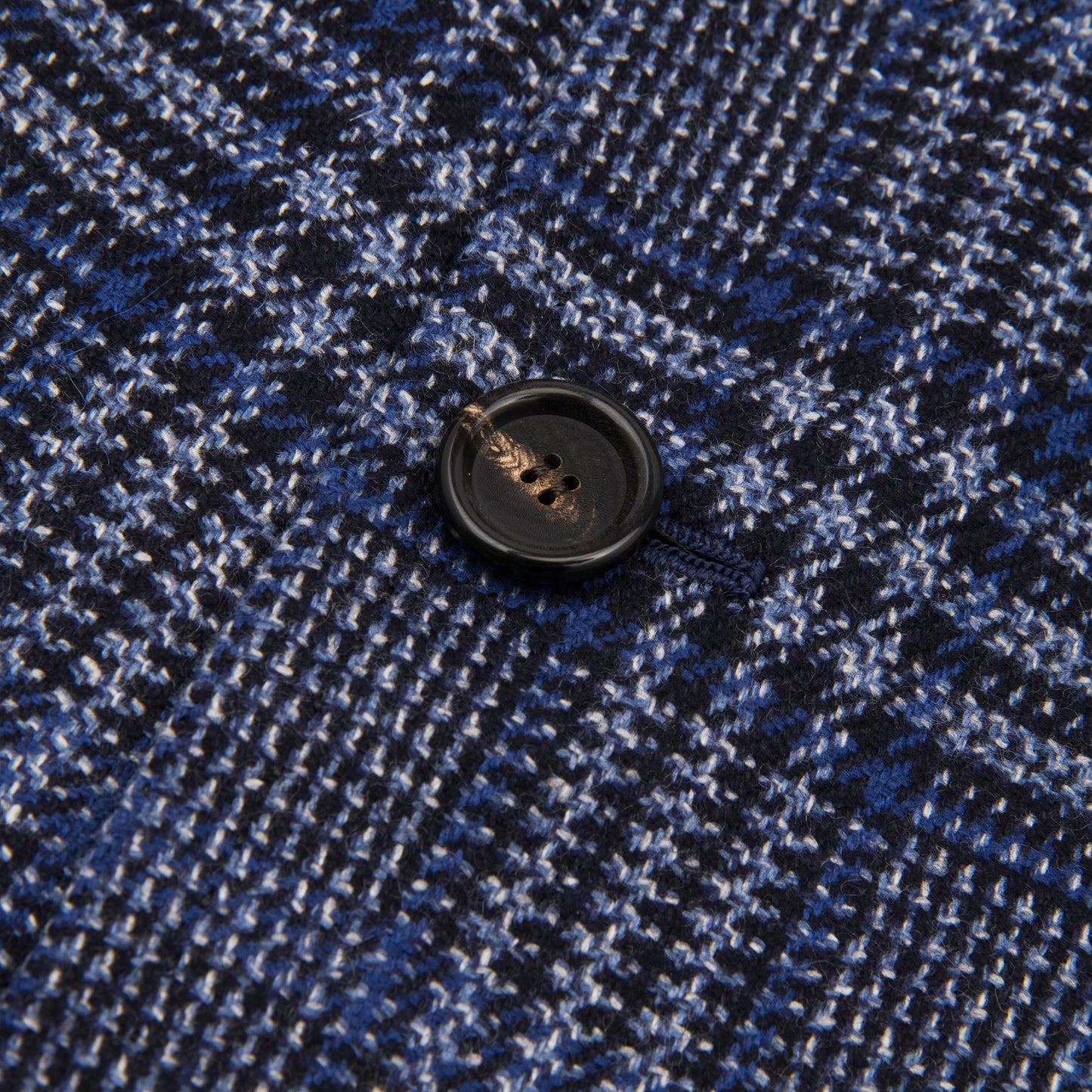 Navy and Blue Overcheck Cashmere Jacket