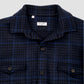 Navy and Blue Overcheck Wool Overshirt B32