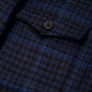 Navy and Blue Overcheck Wool Overshirt B32