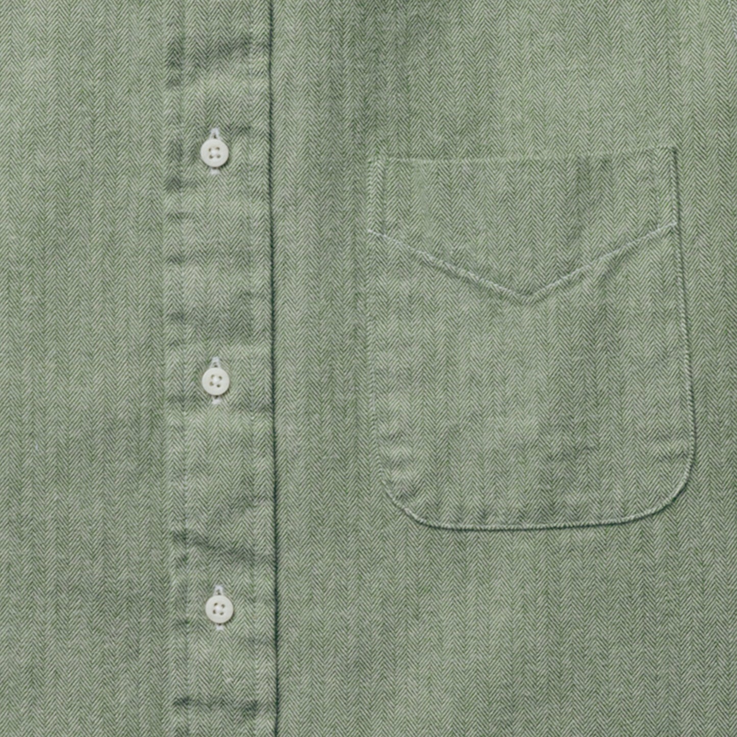 Shetland Fannel Button Down Shirt Green