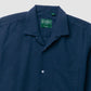 Sashiko Style Dobby Camp Shirt Navy