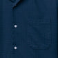 Sashiko Style Dobby Camp Shirt Navy