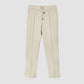 Gabardine Comfort Cotton Drawstring Sportpants - Beige