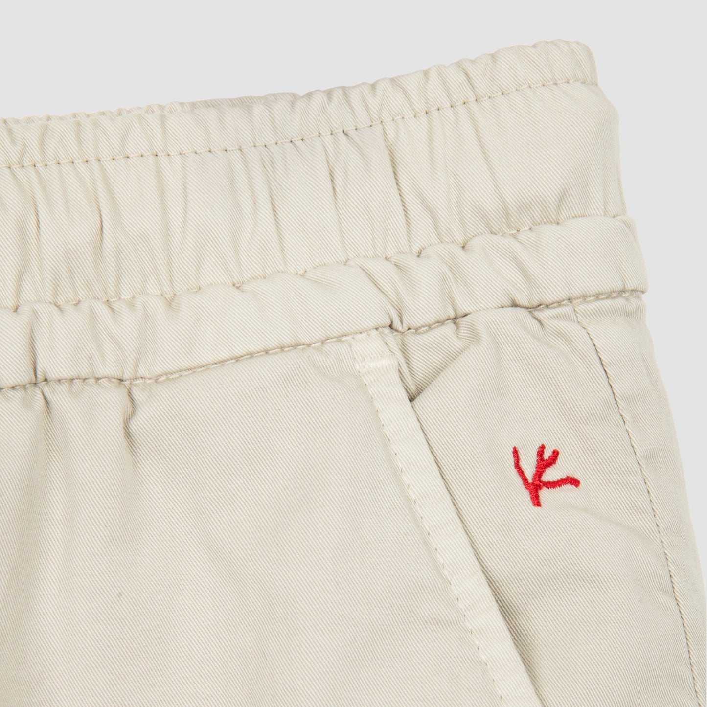 Gabardine Comfort Cotton Drawstring Sportpants - Beige