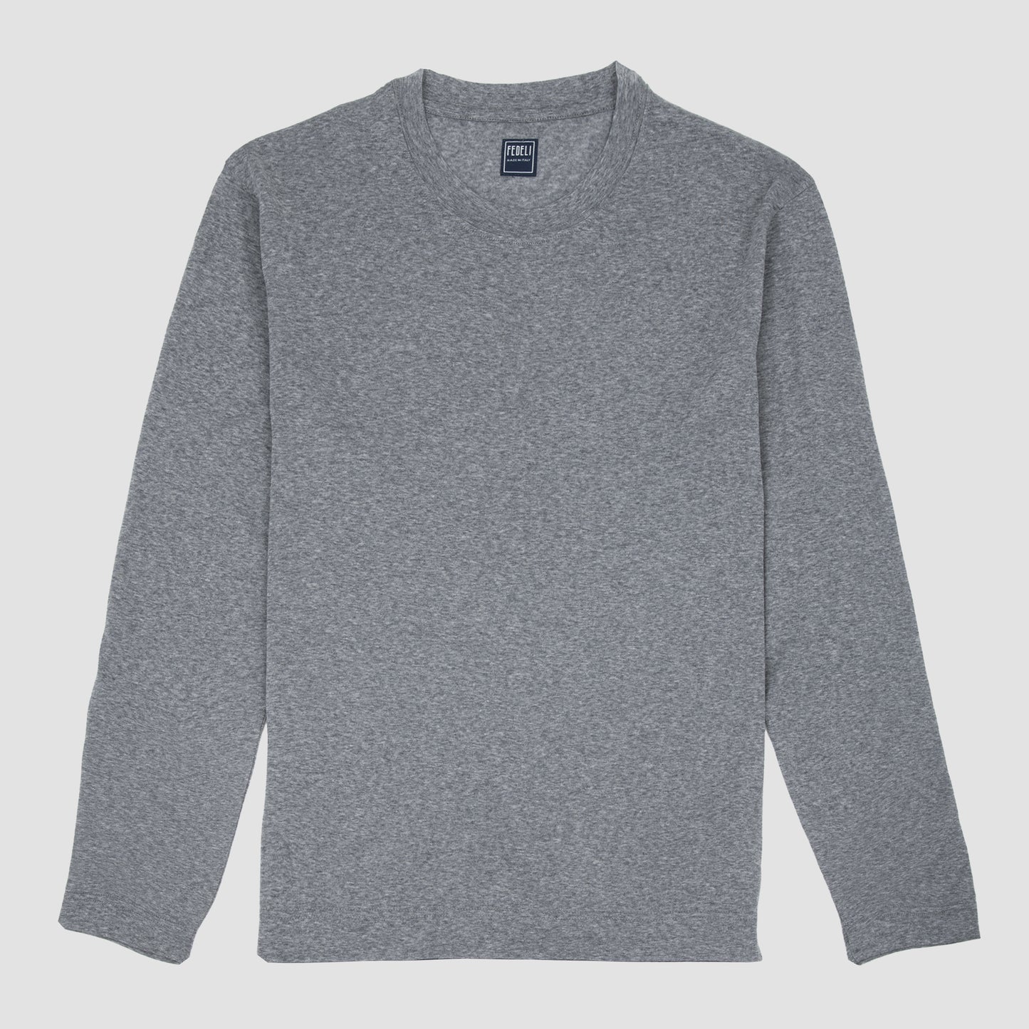 Wool Jersey Long Sleeve T Shirt Grey