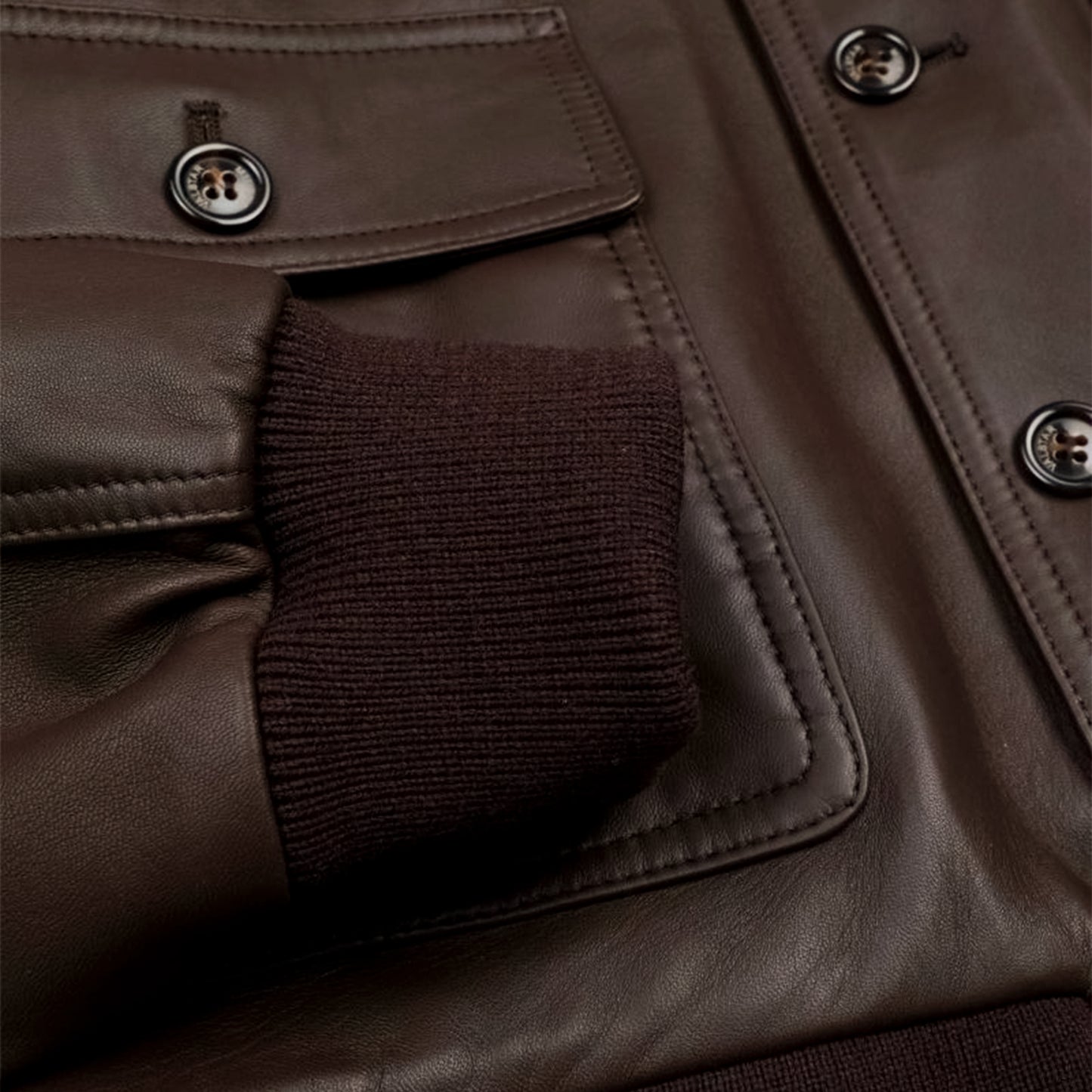 Valstarino Nappa Lined Jacket Dark Brown